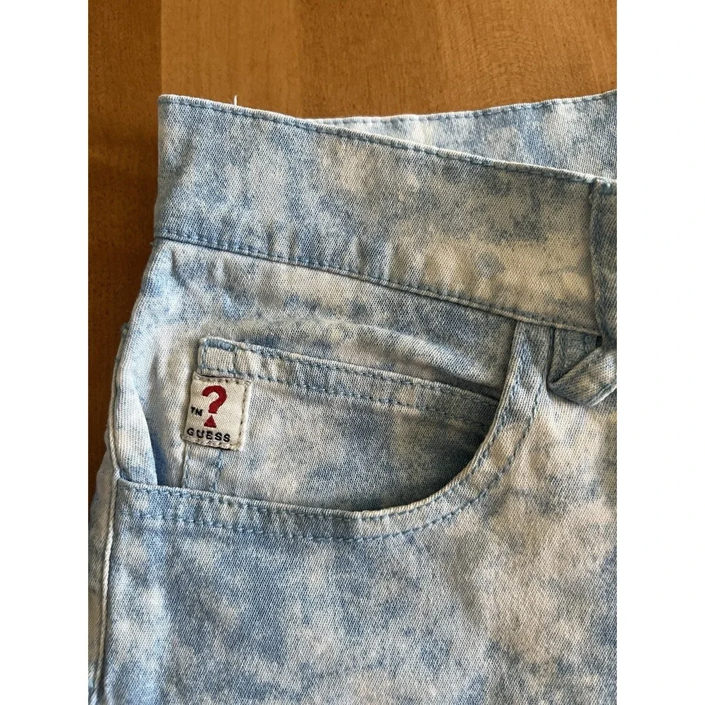 Vintage Guess Acid Wash Denim Vest & Jeans Set Women's Sz M/28 90s Matching Set